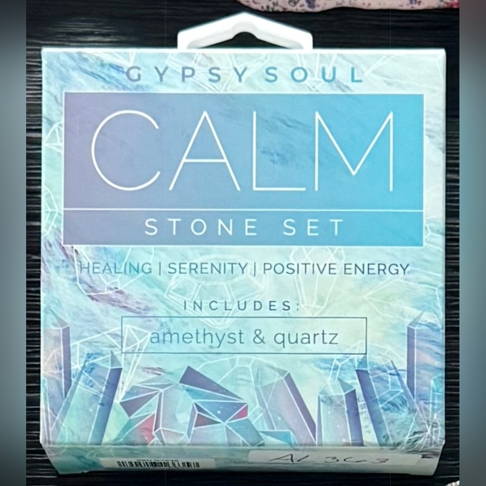 Calm Stone Set - Amethyst & Quartz